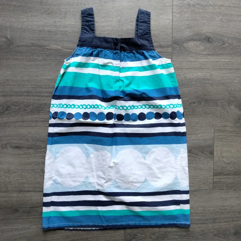 Gymboree Girls Size 8 Geometric Striped Print Sleeveless Summer Dress